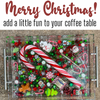 Christmas Candy and Decor filled Acrylic Tray