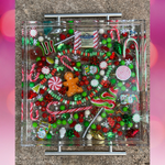 Holiday Candy and Decor filled Acrylic Tray