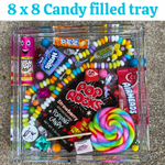 Candy filled Acrylic Tray 8 x 8