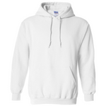 White Gildan Hoodie with 1 front design