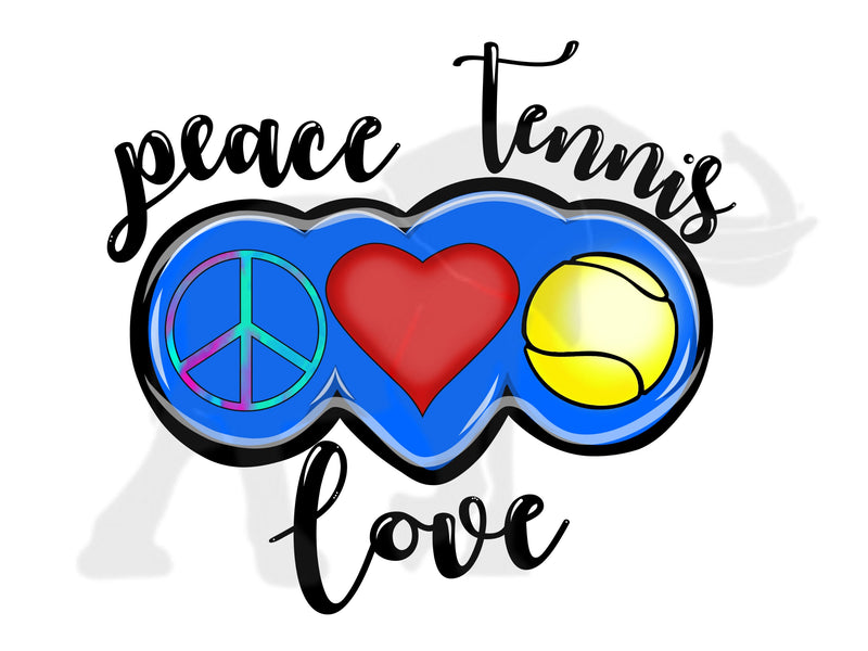 Peace Love Tennis PNG