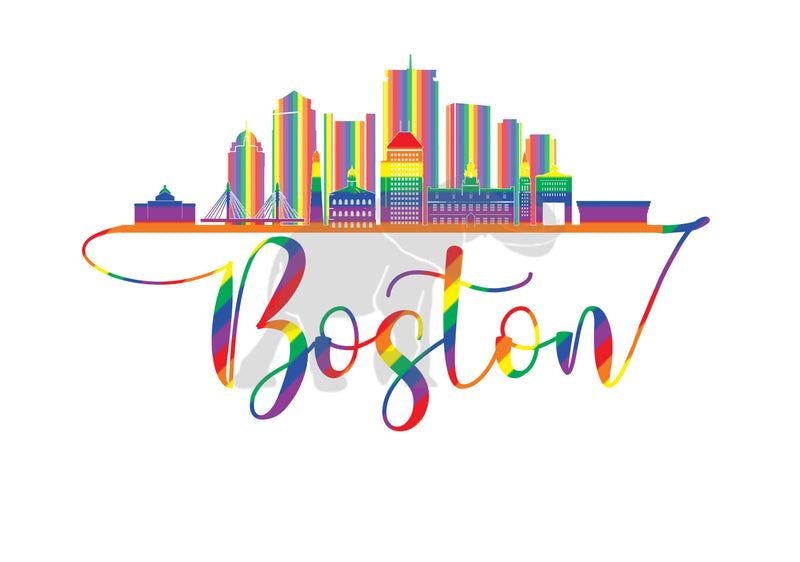 Boston skyline Rainbow PNG